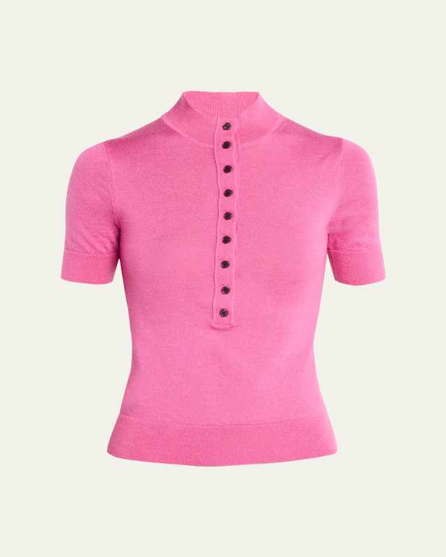 Violette Mock-Neck Cashmere Sweat